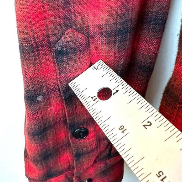 Polo‎ Jeans Ralph Lauren Vintage Red Flannel Shirt Men’s Large Read - Picture 7 of 8